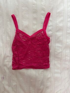 Edikted Hot Pink Lace Camisole